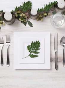 1 Set mit 25 Stücke 16,5 cm/24,1 cm quadratischen reinen weißen Speisetellern, wunderschönes und schönes Geschirr, wiederverwendbar und einfach zu reinigen. Perfekt für Hochzeiten, Geburtstagsfeiern, Familientreffen, Outdoor-Teambildungsaktivitäten und andere Anlässe.