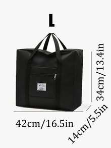 1 件大容量防水旅行行李袋、随身手提包、被子衣服收纳袋、简易打包行李袋，非常适合旅行和宿舍、卧室配件学校用品返校宿舍必需品旅行袋手提箱过夜包健身包周末包行李袋手提包大学包行李袋周末包医院包假日冬季黑色学校包学校配件学校用品