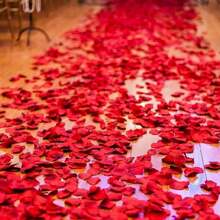 1000 pièces/paquet Pétales de rose en tissu non tissé simulés, pétales de rose artificiels romantiques pour la décoration de mariage/fête/bar