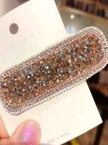 Water Drop Design Rhinestone Hair Clip, Shiny Hairpins For Bangs, Bun, Decorative Hair Accessories For Girls