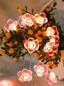 1 Stück Kirschblüten LED-Lichterkette, warme DIY-Beleuchtung für Zuhause, hellrosa Sakura, Dekoration für Schlafzimmer, Kinderzimmer, Wohnzimmer & Tisch, Feen-Lichterkette für Innen/Außen, Garten Deko, perfektes Geschenk zum Valentinstag, Geburtstag