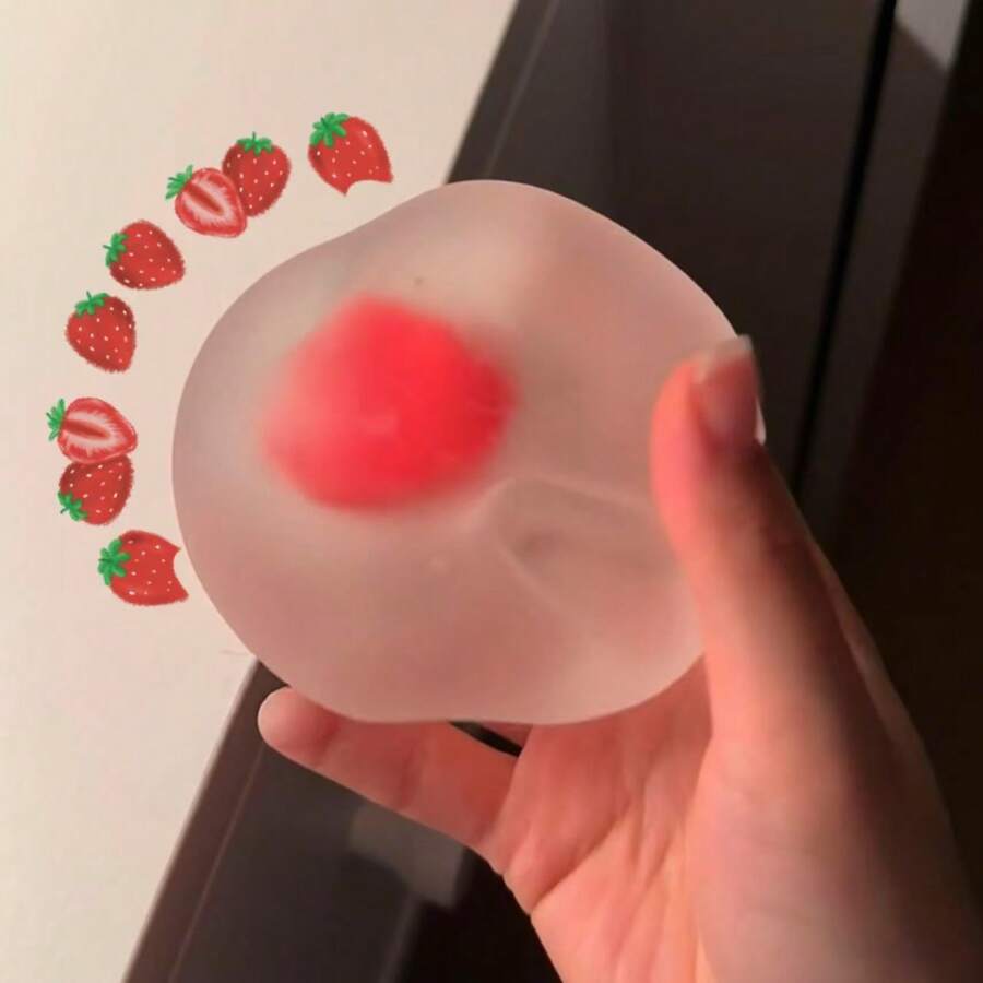 新款草莓麻糬挤压玩具抗压发泄玩具回弹塑形挤压减压 - 彩色 - 查看 1