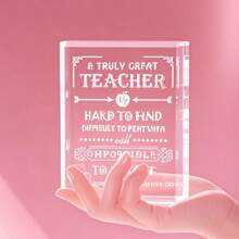 1 pieza Regalo de agradecimiento para maestros, Agradecimiento al maestro, Placa decorativa de acrílico para escritorio, Regalo del Día del Maestro, Regalo de cumpleaños para maestros, Regalo de graduación, Regalo del Día de la Madre, Regalo para maestras, Regalo conmemorativo, Decoraciones de graduación 2025