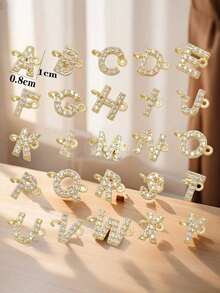 1 Piece Of Fashion Creative Stainless Steel A-Z, 26 English Letter Hand Rope, Can Freely Adjust The Big And Small Hands, Girls Daily Wear Initials Bracelet - Multicolor Zirconium - View 7