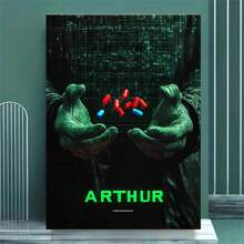 1pc Matrix Room Aesthetic Decoration Painting, Canvas Wall Painting, Living Room Poster, Bedroom Painter Home Decoration, Modern Frameless Wall Arts Posters