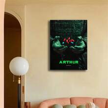 1pc Matrix Room Aesthetic Decoration Painting, Canvas Wall Painting, Living Room Poster, Bedroom Painter Home Decoration, Modern Frameless Wall Arts Posters