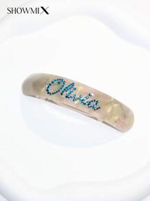 Premium Acetate Hair Clip With Handcrafted Diamond Inlaid, Elegant Aesthetic Hair Accessory, High-Quality Snap Clip