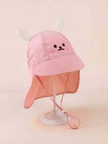 1 件男女通用 0-3 岁儿童动物卡通连帽围巾，透气防晒护颈斗篷，适合婴儿，春夏秋季轻便速干太阳帽 - 1PC - 查看 8