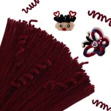 50/100/200/300 Uds. Limpiapipas rojos Ancora, tallos de chenilla rojos Ancora, limpiapipas rojos Ancora a granel para manualidades, suministros de manualidades con palitos peludos, limpiapipas de arte, limpiapipas de colores creativos para manualidades DIY y decoraciones de festivales