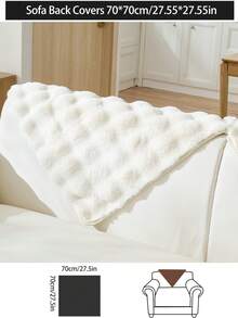 1pc Thick Plush Sofa Cushion Cover, All Season Non-Slip Sofa Slipcover, Dust-Proof And Washable, Pet Friendly Protective Cover, Adjustable For Corner Sofa, Bedroom, Office, Living Room 1/2/3/4 Seater