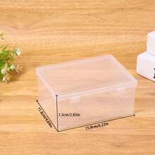 1pc Small/Medium/Large Clear Snap-Open Utility Organizer Box, Portable Storage Container For Toys, Parts And Accessories