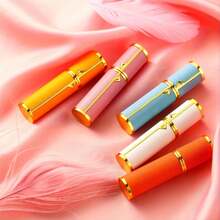 香水旅行喷雾器，真皮底部填充可再填充香水瓶，迷你古龙水香水分配器，防晒喷雾瓶，便携式喷雾器口袋大小，适合飞机旅行礼物 - 彩色 - 查看 2