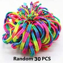 1/5/10/20/30/40/50/100/150pcs Set Rainbow Color Handmade Braided Adjustable Friendship Bracelet, Suitable For Boyfriend/Girlfriend, Multipack Rainbow Design Casual Wear