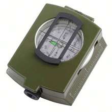 Brújula militar supervivencia profesional, caratula florecente, Funda, brújula geológica, tablas reverso +Regalo MayoreoPj185 - Verde militar - Ver 5