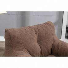 010-Soft Teddy Fabric Tufted Foam Bean Bag Chair With Teddy Fabric Coffee-6320 - Multicolor - View 6