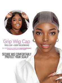 2025 New Adjustable Skin Friendly Lightweight Breathable Wig Grip Cap For Keeping Wigs In Place Medium Size Non Slip Cap Let Your Wig Be Glueless For Women Daily Wear Excellent Elastic Design Suitable For All Head Shapes - Brown - View 4