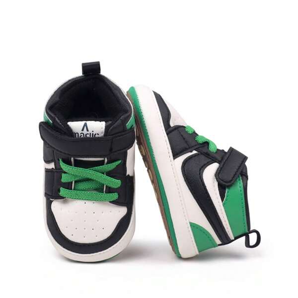 Toddler Boys Sneakers Casual Contrast Color Soft Sole Baby Flats Breathable Infant Walking Shoes For Newborn
