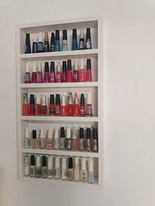 expositor de esmalte cor branca em mdf - Branco - Visão 3
