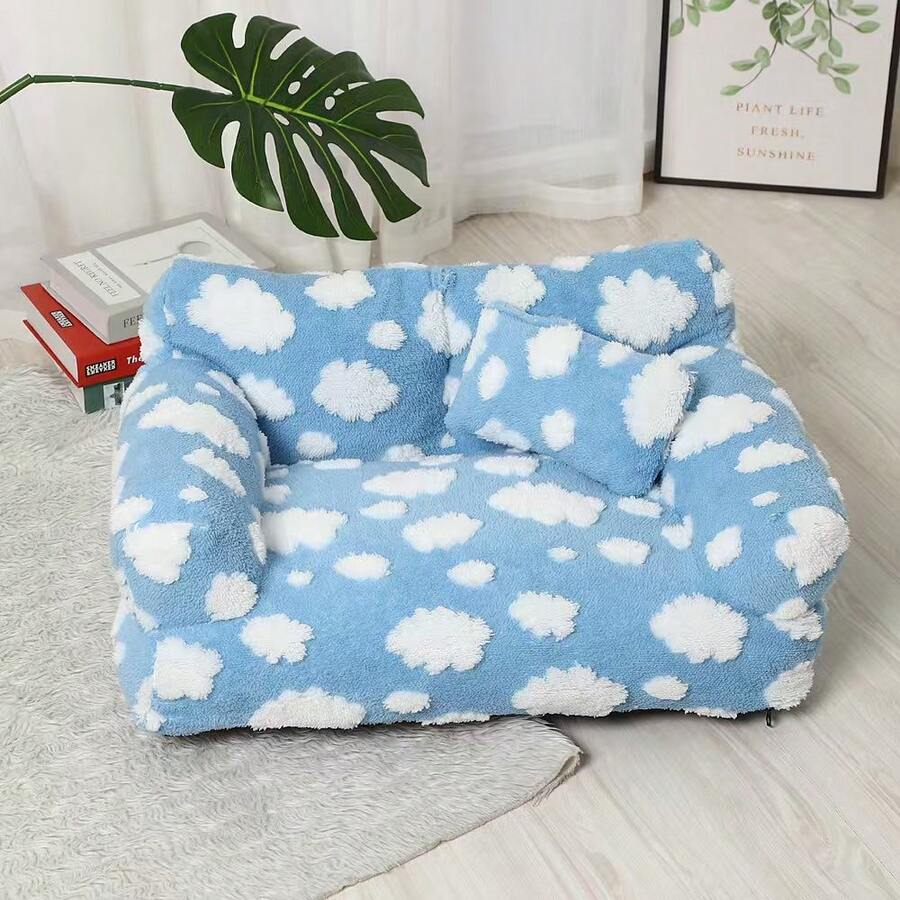 Giường sofa cho chó/mèo có thể giặt được mọi mùa, tổ cho thú cưng/giường ngủ cho mèo và chó - Nhiều màu - Xem 1