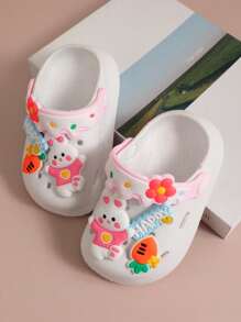 Children's Slippers Fashion Cute Flower Girl Sandals Breathable Non-Slip Indoor And Outdoor Garden Beach Slippers Outdoor Sports Tourism Holiday Street Beat Soft-Soled Baby Slippers.