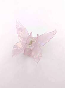 1pc Pack Acetate Fiber 6cm Butterfly Hair Claw Clip Ombre Decorative Sweet Ponytail Clip, Suitable For Women & Girls Daily Wear Hair Clips Hair Jaw Clip Hair Clamps Hair Clutch Hair Catcher Clip