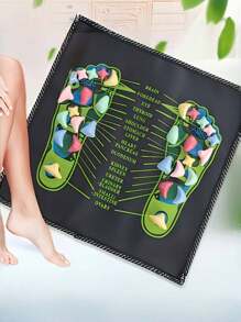 1pc Foot Massage Mat, Acupressure Points Relieve Sore, Office Standing Mat, Home Portable Foot Massager, Black Tech Standing Pad, Suitable For Yoga Relaxation, Gift For Parents, Office Long Standing, Home Office, Relieve Foot Pain Anytime