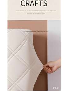 1PC All-Inclusive Velvet Headboard Cover Super Soft Smooth Quilted Head Cover Thicken Solid Color Bed Back Dust Protector Cover,Kitchen Decor,Household Items,Mother's Day Gift,Bedroom Decor,Garden,Kitchen Decor,Summer,Beach,Travel Essentials,Room Decor,Squishy,Graduation - White - View 4