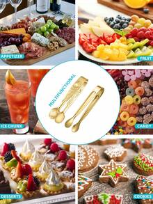 10 件不锈钢小夹子，适用于方糖、冰块、迷你水果、糖果、甜点、派对 - 餐厅、咖啡厅、下午茶、派对、酒店用品 - 糖夾 - 查看 9