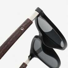 1 pieza de gafas de moda unisex con marco cuadrado y pieza contigua de medidor con acabado de plata