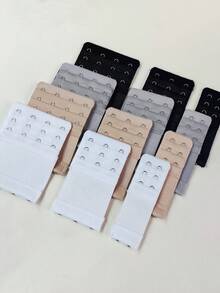 12pcs Bra Strap Extenders With Elastic, 2/3/4 Hooks, Adjustable And Comfortable Bra Extension - Multicolor - View 6