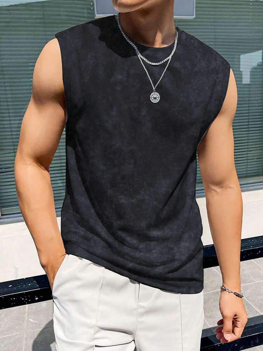 1 pezzo Gilet smanicato da uomo/adolescente, semplice, casual, da sport all'aperto, per primavera/estate