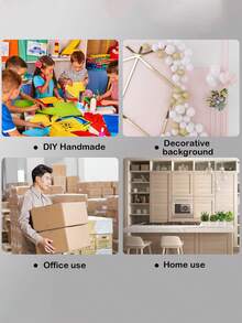 5卷双面胶带，适用于工艺品、艺术、剪贴簿、摄影、礼品盒、卡片制作、纸张背衬，可手撕，适合办公室和学生使用（宽度5毫米） - 白色 - 查看 2