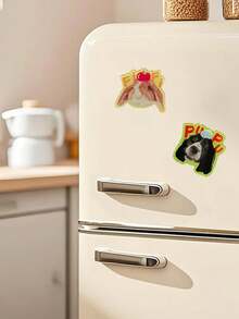 1pc Customized Pet Photo Refrigerator Sticker, Personalized Name Refrigerator Magnet, Suitable For Pets Such As Dogs, Cats, Rabbits, Etc., Waterproof And Durable, Can Be Pasted On The Surface Of Refrigerators, Cabinet Doors, Laptops, Etc. - Multicolor - View 4