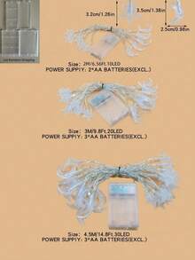 1pc 10/20/30 Lights 2/3/4.5m Star & Moon Design Fairy Lights For Bedroom, Birthday Party, Wedding Decor, Holiday Gift, All Seasons - Color - View 4