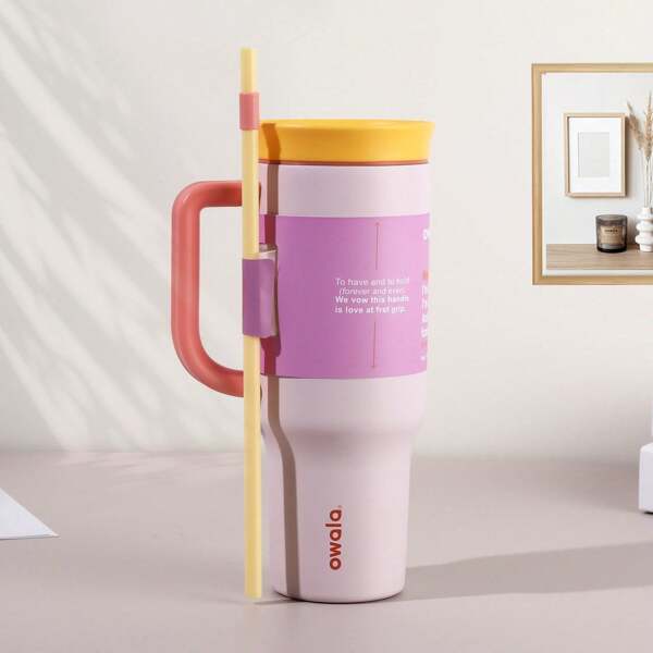 Botella de agua deportiva de acero inoxidable aislada de 40 onzas con pajita para deportes, viajes y escuela, gran capacidad de 40 onzas, taza de café reutilizable de metal al vacío aislada, taza de agua portátil de 40 onzas, mantiene las bebidas calientes/frías durante horas, a prueba de sudor, duradera, botella de agua deportiva de 40 onzas para actividades al aire libre, camping, conducción, regalo de cumpleaños, regalo de Navidad para amantes del fitness de hombres y mujeres