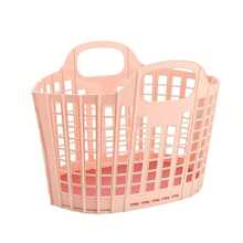 1pc Foldable Dirty Clothes Storage Basket - Modern Simple Large Capacity Laundry Basket, Home Bathroom Seam Storage Basket, Portable Folding Design Suitable For Dirty Clothes/Toys/Cosmetics Storage, White/Pink/Blue, Back To School