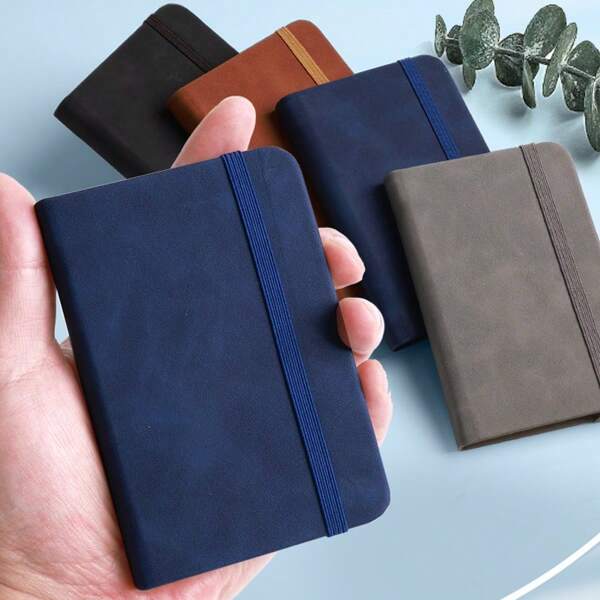 1 Stück tragbarer A7 Notizblock mit 200 Seiten und Draht, mattfinisher tragbarer kleiner Notizblock, Taschengröße zum mitnahme Handnotizen während der Reise (1 Buch, 100 Stück/200 Seiten) Schulanfangszeit