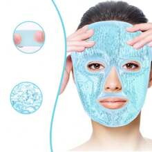 Ice Pack Face Mask, Cold Compress Face Mask, Double-Sided Cooling Face Mask, Cooling Gel Mask And Eye Mask Set For Neck And Shoulder, Reusable Cold Eye Mask, Relieve Fatigue, Soothing Gel Bead Face And Eye Mask For Home And Spa - Fragrance-Free And Alcohol-Free, Suitable For All Skin Types