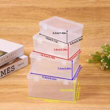 1pc Small/Medium/Large Clear Snap-Open Utility Organizer Box, Portable Storage Container For Toys, Parts And Accessories