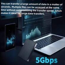 2TB High Speed Portable Portable Hard Drive, High Capacity High Speed Mobile Hard Drive, Portable 2TB, Minimalist Design, Reliable Storage, For Gamers, Students, Professionals, Compatible Model, (USB 3.0) - 2TB - Xem 8