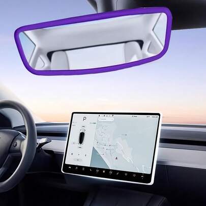 1pc Silicone Rearview Mirror Protector Cover - Anti-Collision, Retractable, Vivid Colors, Flexible Fit, Enhances Interior Aesthetics