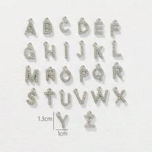 26pcs/Set A-Z Initial Rhinestone Charm Pendant, For Women DIY Earrings, Necklaces, Jewelry Making