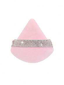 1pc/3pcs/5pcs/10pcs/15pcs/24pcs Black Triangle Makeup Sponge Set, Crystal Velvet Short Pile, Soft & Sticky, Suitable For Makeup, Home Decor, Vanity, Travel, Bedroom, Ideal Makeup Accessory. The Set Includes Powder Puff, Makeup Blender, Powder Puff, Makeup Sponge, Affordable Price, Suitable As Christmas Gift Or Stocking Stuffer. - Pink - View 4