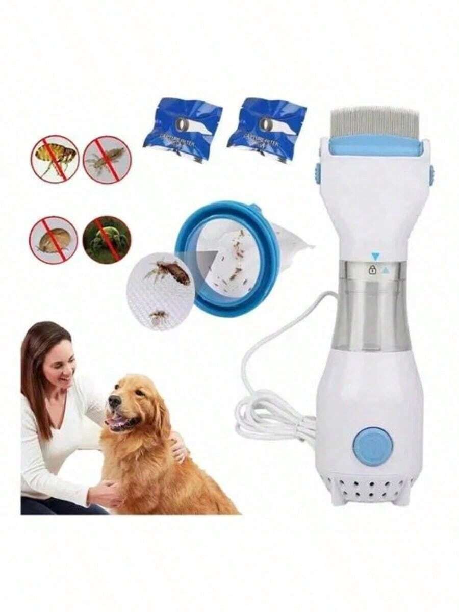 Maquina Peine Aspiradora Eliminar Matar Piojos Liendres Pulgas Con Filtros - Multicolor - Ver 1