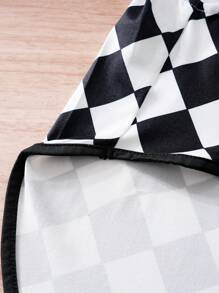 1pc Rhombus Pattern Cap Sleeve Pet Clothes, Outfit For Cats & Dogs