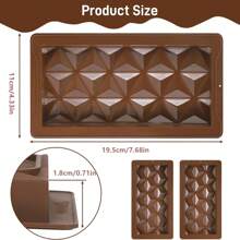 Silicone Chocolate Baton Mold, Used For Chocolate Making, Includes Deep Chocolate Bar Mold