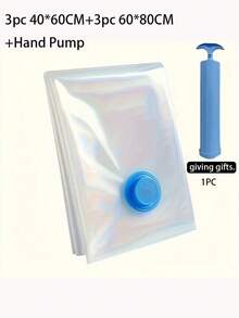 Túi lưu trữ nén chân không dày, thích hợp cho quần áo, chăn, áo khoác lông vũ, túi lưu trữ chống ẩm chống mối mọt đóng gói chân không, dụng cụ sắp xếp khi đi du lịch - Trong sáng - Xem 8