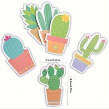 2pcs Cactus & Succulent Sticky Notes - Funny Office Accessories, Teacher & Reminder Memo Pads, Unique Gift Idea - Random Design - Multicolor - View 6