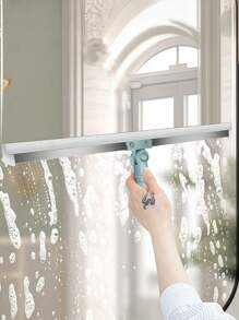 1 Piece, Stainless Steel Extendable Silicone Magic Broom (35cm/50cm Optional), Floor Scraper, Bathroom Scraper, Window Scraper, Water Scraper, Magic Broom For Floors, Glass, Tiles, Windows, Bathrooms, Removing Water, Dust, Pet Hair, Cleaning Supplies, Cleaning Tools.