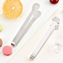 430不锈钢食物夹迷你零食夹ins风冰块饼干水果办公室糖夹创意食物夹小手掌形防滑钳厨房食物夹肉夹包子夹重型